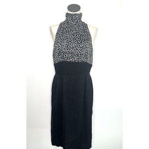 IN THE MOOD London Paris New York Sleeveless Halter Midi Dress Size 14